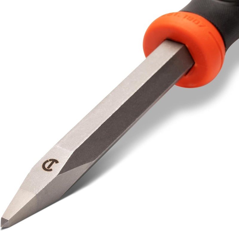 Crescent 3/4" x 12"Bull Point Chisel with Handguard - CBPC34H - Image 3